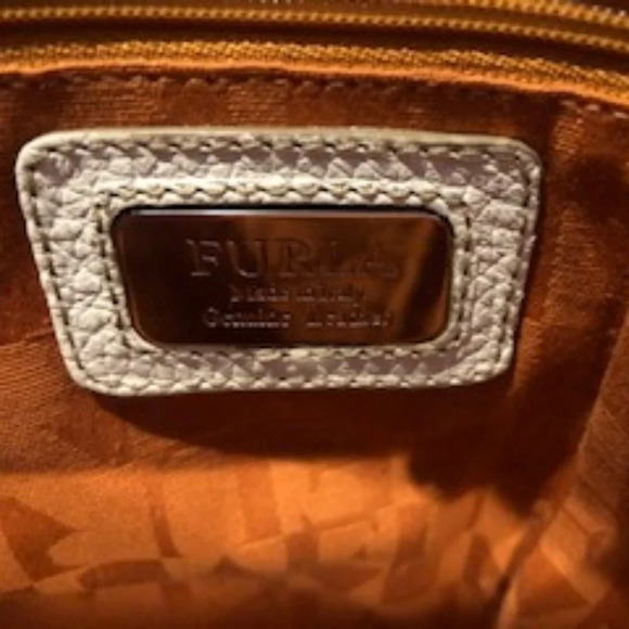 Furla Genuine Leather Handbag w Silver Metal Hardware White Size OS NWOT - Picture 7 of 8